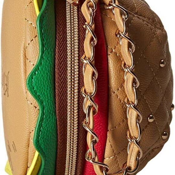 NWT Betsey Johnson NICE BUNS HAMBERGER WRISTLET - Picture 4 of 11